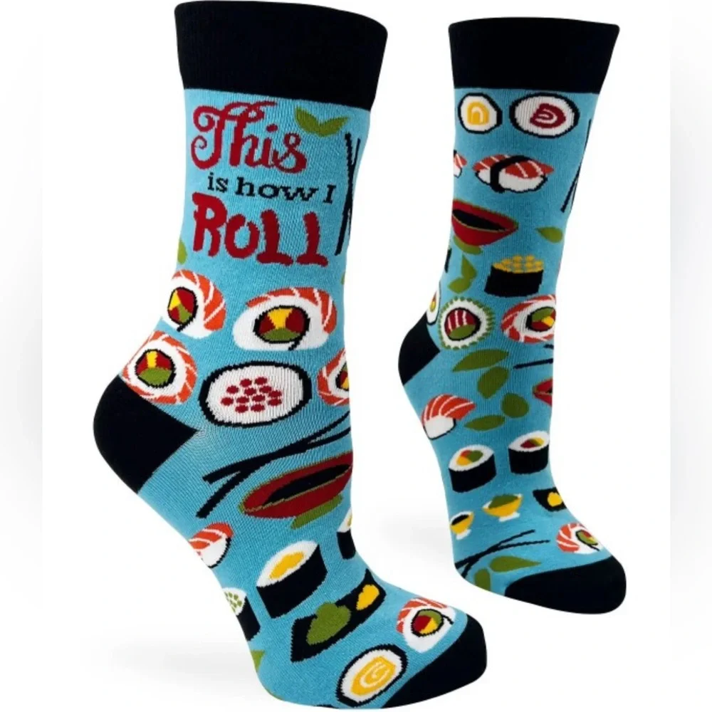 •Sushi Lover’s Flex• Coloful Novelty Crew Socks